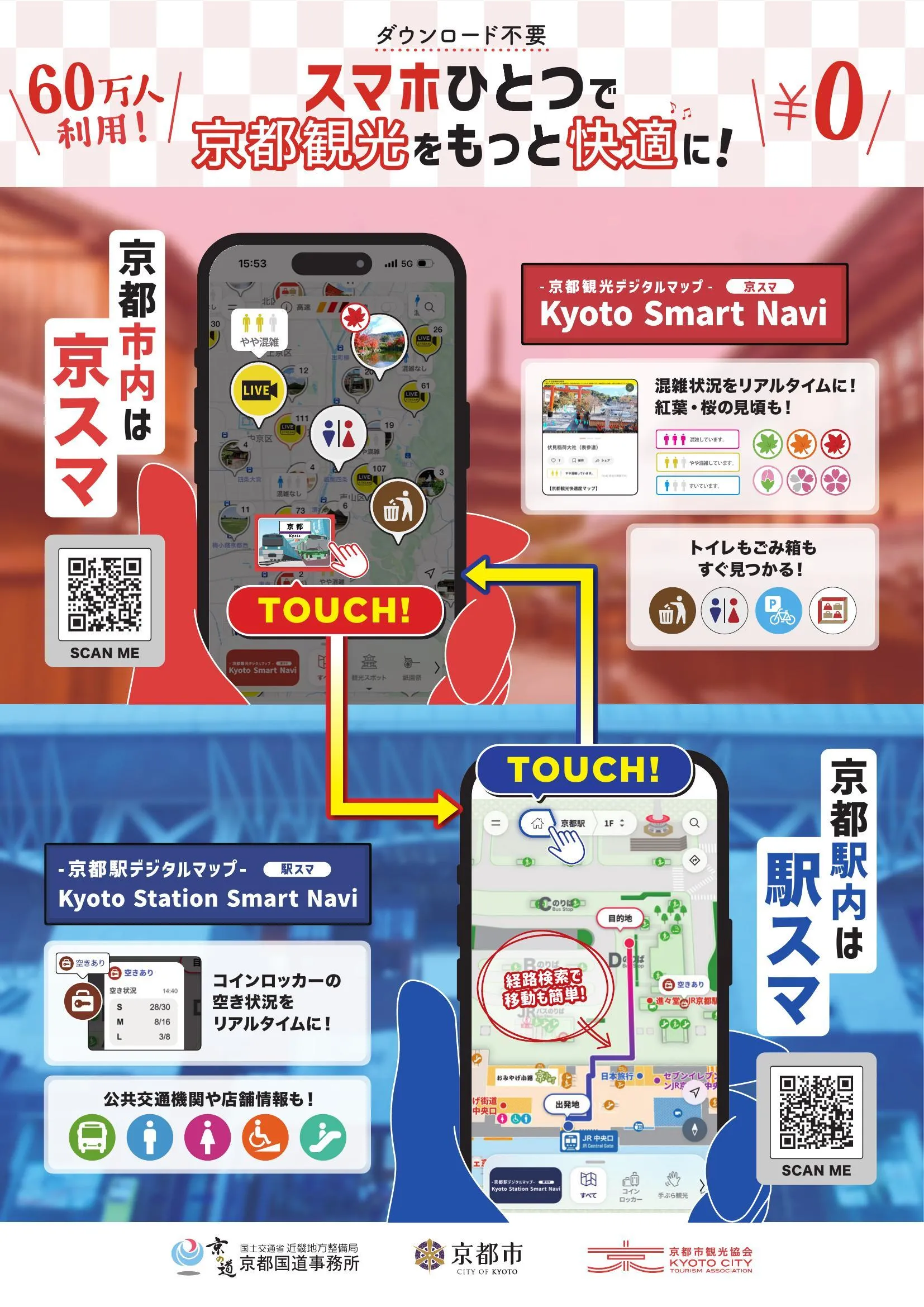 京スマ・駅スマ連携のポスター